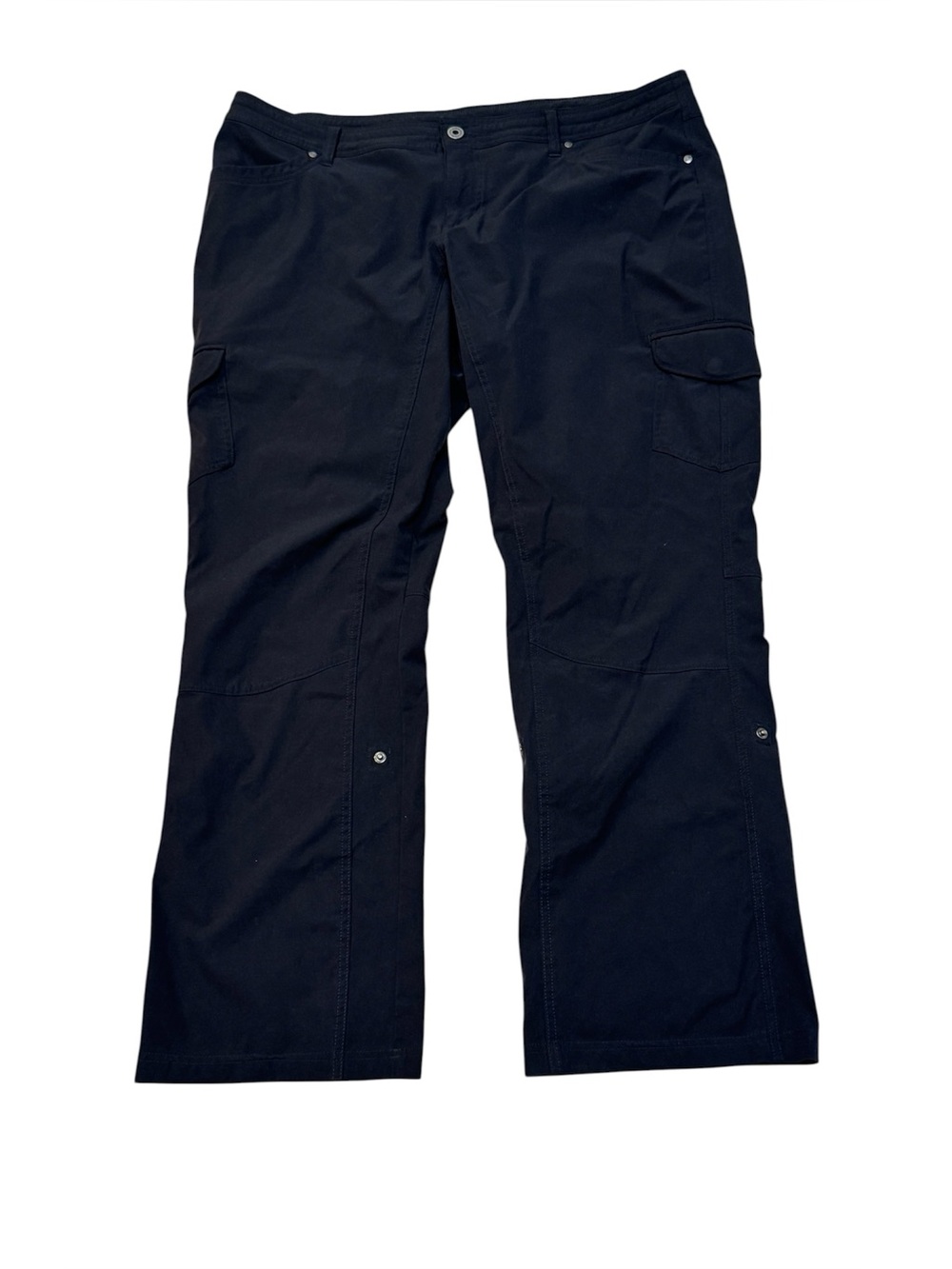 Kuhl Women’s Black Freeflex Roll Up Cargo Outdoor Hiking Trail Pants Size 18W